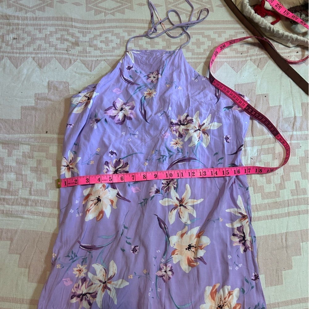 Lavender Floral Halter Maxi Dress - Unbranded - Picture 5 of 12